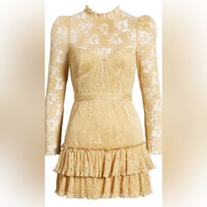 SAYLOR Adria Mini Dress Gold size XS. Excellent condition